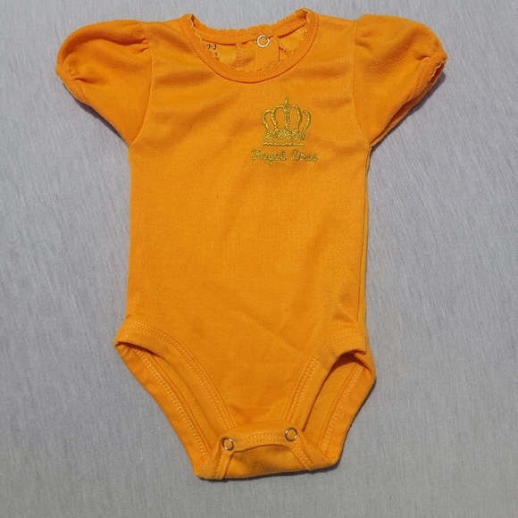 One Pieces Orange Baby Girl Bodysuit With Crown Size 3months Poshmark